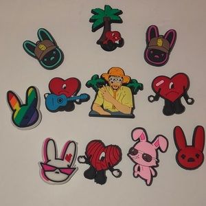 New_ Shoe Charm / Jibbitz_ Bad Bunny_ 11 Pieces